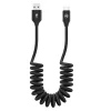 Tellur zaťahovací dátový a nabíjací kábel USB-A na Type-C 3A 1,8 m čierny thumbnail