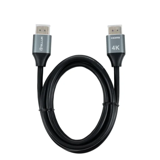 Tellur vysokorýchlostný kábel HDMI 2.0, 4K 18 Gbps, HDMI samec–samec, s Ethernetom, s pozlátenými konektormi, 5 m, čierny - 5