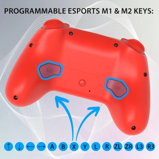 Subsonic Wireless LED Controller červený bezdrôtový ovládač pre Nintendo Switch - 6