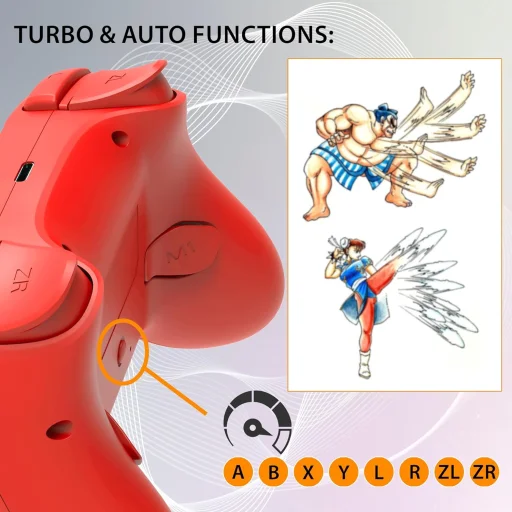 Subsonic Wireless LED Controller červený bezdrôtový ovládač pre Nintendo Switch - 7