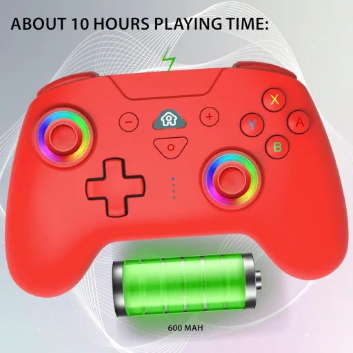 Subsonic Wireless LED Controller červený bezdrôtový ovládač pre Nintendo Switch - 8
