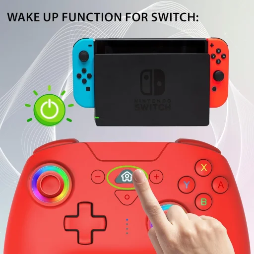 Subsonic Wireless LED Controller červený bezdrôtový ovládač pre Nintendo Switch - 9