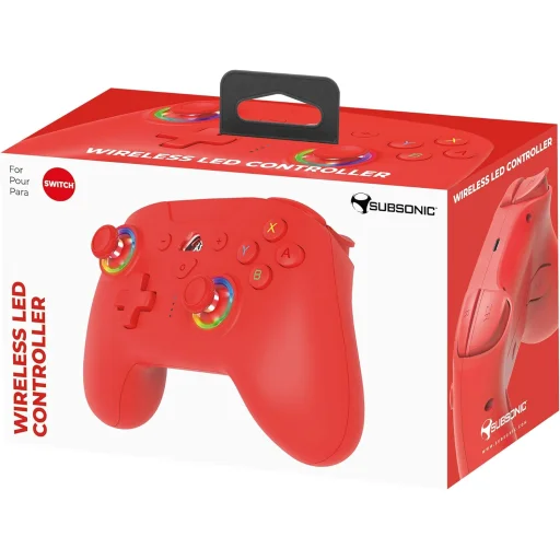 Subsonic Wireless LED Controller červený bezdrôtový ovládač pre Nintendo Switch - 10
