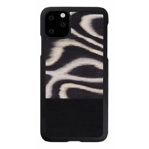 MAN&WOOD iPhone 11 Pro Max čierne puzdro s leopardím vzorom - 1