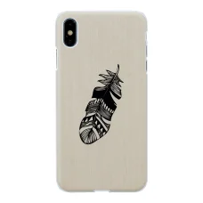 MAN&WOOD flipové puzdro iPhone XS Max indian white puzdro