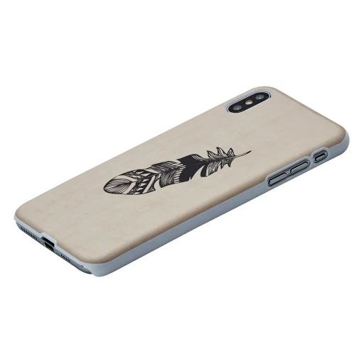 MAN&WOOD flipové puzdro iPhone XS Max indian white puzdro - 2