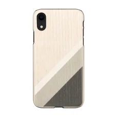 MAN&WOOD puzdro na smartfón iPhone XR sivý oblek čierny