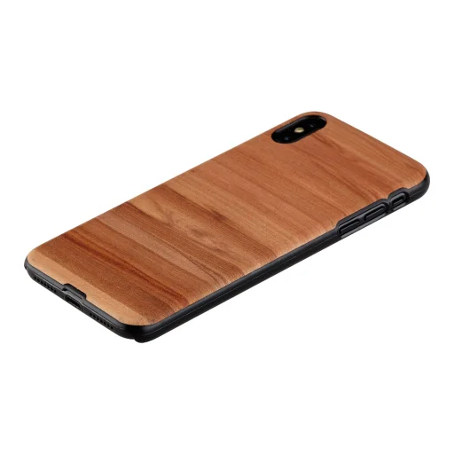 MAN&WOOD iPhone X/XS cappuccino black flipové puzdro - 2