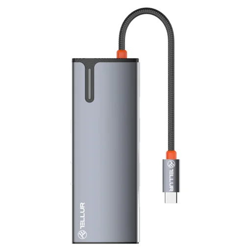 Tellur USB-C hub, PD 3.0 100W, HDMI, 3xUSB 3.0, szürke - 6