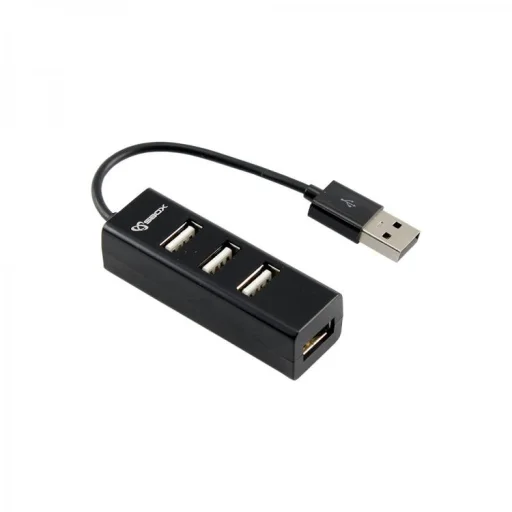 Sbox H-204 4-portový USB hub čierny - 1