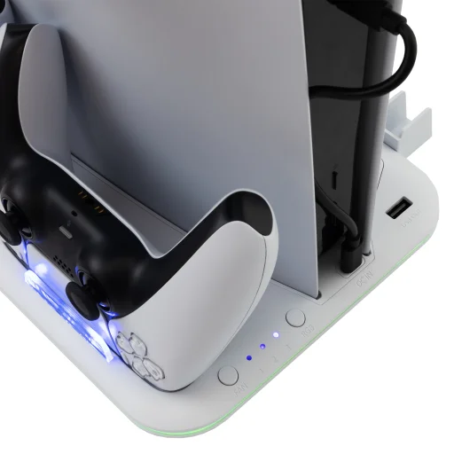 White Shark PS5-DZ504 Kimura-2 multifunkčný chladiaci stojan a nabíjačka pre PS5 - 5