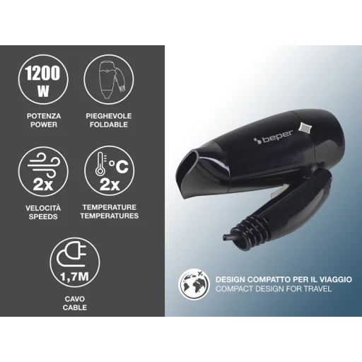 Beper P301ASC100 kompakt hajszárító - 3