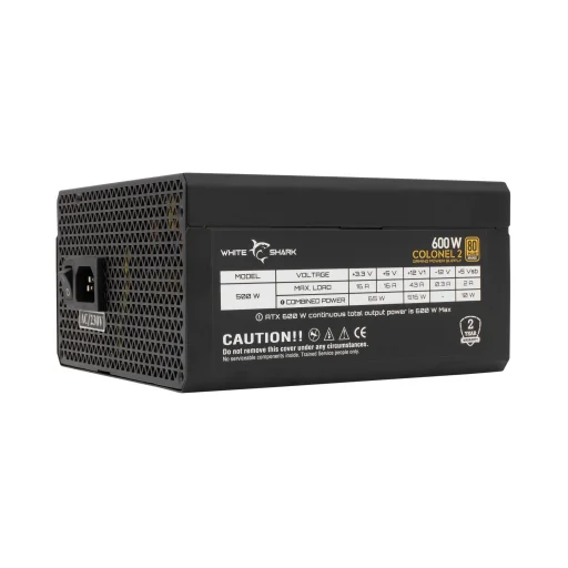 White Shark GPSU-B600S Colonel-2 600W 80+ Bronze teljesen moduláris ATX tápegység - 1