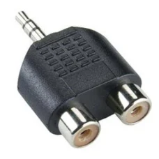 Sbox 3,5 mm samec – 2 x 3,5 mm samica audio adaptér