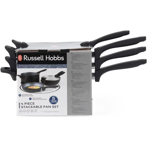 Russell Hobbs RH01840EU7 stohovateľná metalická mramorová súprava riadu, 4-dielna - 10