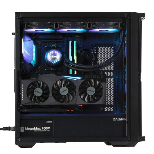 Zalman Z10 Plus ATX čierna počítačová skriňa s ARGB ventilátormi - 6