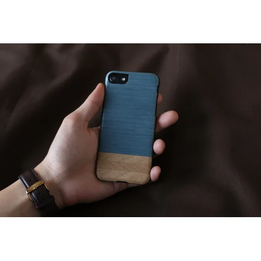 MAN&WOOD iPhone 7/8/SE (2020) rifľové čierne puzdro - 5