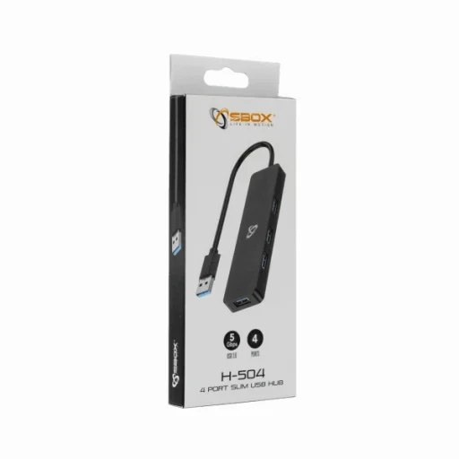 Sbox H-504 USB 3.0 4-portový USB rozbočovač - 5