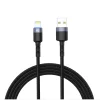 Tellur USB–Lightning LED nylonový opletený dátový a nabíjací kábel, 1,2 m, čierny thumbnail