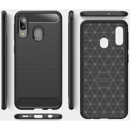 Tech-Protect carbon mintájú TPU tok Samsung A10 fekete - 3
