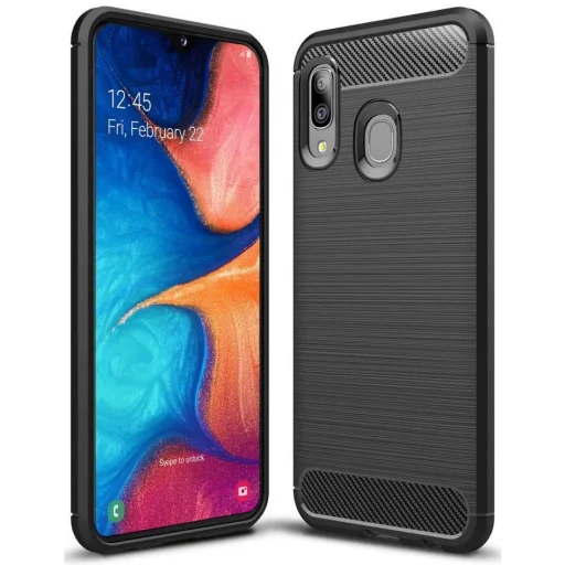 Tech-Protect carbon mintájú TPU tok Samsung A10 fekete - 1
