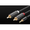 UGREEN AV102 3.5mm mini jack - 2RCA audio kábel 1m fekete thumbnail