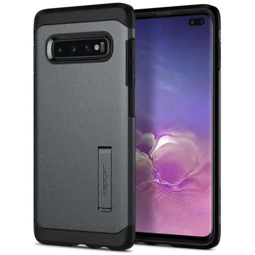 Spigen Tough Armor tok kihajtható támasszal Samsung S10+ Plus Grafit (606CS25771) - 1