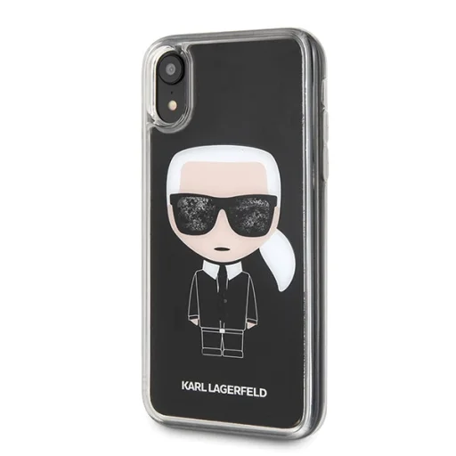 Karl Lagerfeld KLHCI61ICGBK Iconic Glitter tok iPhone XR fekete - 2