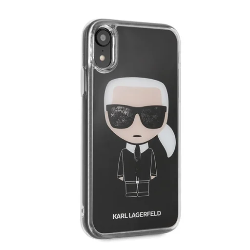 Karl Lagerfeld KLHCI61ICGBK Iconic Glitter tok iPhone XR fekete - 5