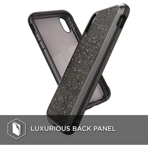 X-DORIA Defense Lux tok iPhone XR arany csillámos ütésálló - 2