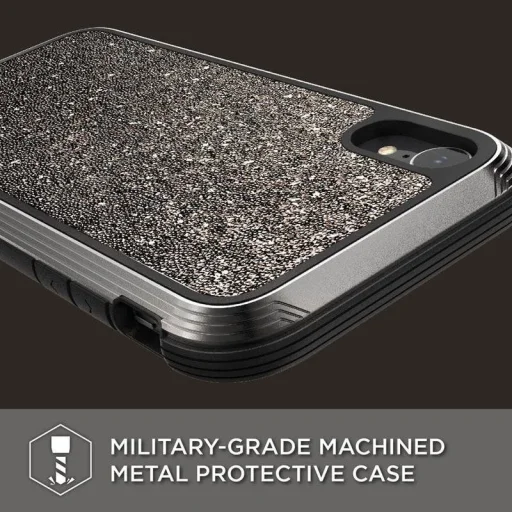 X-DORIA Defense Lux tok iPhone XR arany csillámos ütésálló - 3