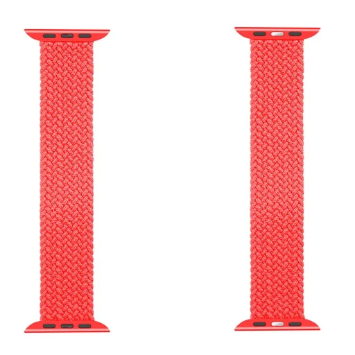 Apple Watch 3/4/5/6/7/8/SE 38/40/41 mm Tactical 763 String Band szövet óraszíj méret S piros - 3