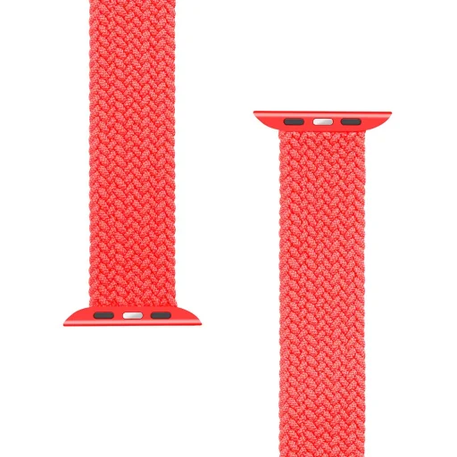 Tactical 783 String Band szövet óraszíj Apple Watch 4/5/6/7/8/SE/Ultra (42/44/45/49mm) méret S piros - 4
