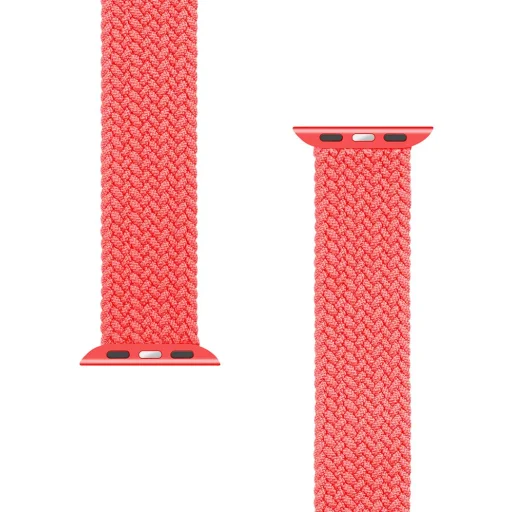 Tactical 753 String Band szövet óraszíj Apple Watch 3/4/5/6/7/8/SE 38/40/41 mm méret L piros - 4