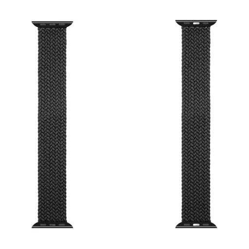 Tactical 764 String Band szövet óraszíj Apple Watch 3/4/5/6/7/8/SE 38/40/41 mm méret XL fekete - 3