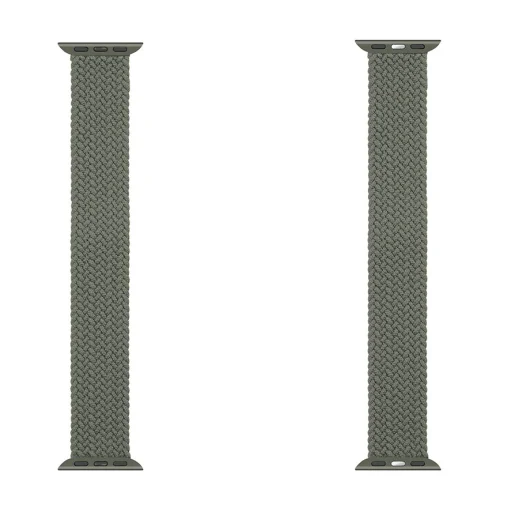 Tactical 764 String Band szövet óraszíj Apple Watch 3/4/5/6/7/8/SE 38/40/41 mm méret XL zöld - 3