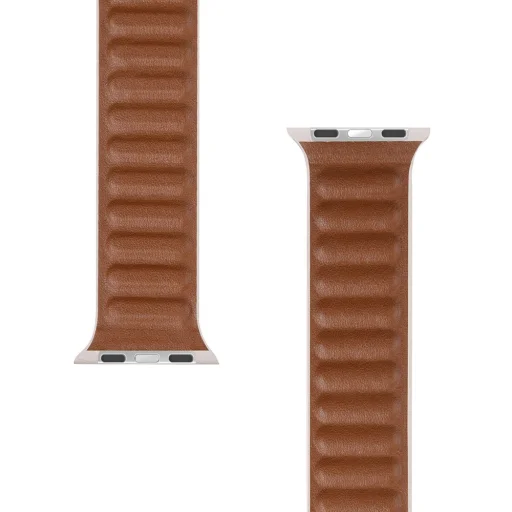 Tactical 726 Loop Leather bőr óraszíj Apple Watch 3/4/5/6/7/8/SE 38/40/41 mm keki - 4