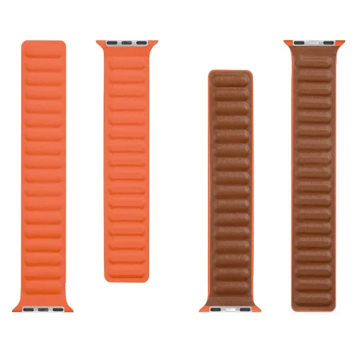 Tactical 731 Loop Leather bőr óraszíj Apple Watch 3/4/5/6/7/8/SE 38/40/41 mm naplemente - 4