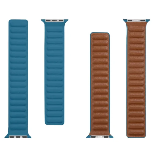 Tactical 730 Loop Leather bőr óraszíj Apple Watch 3/4/5/6/7/8/SE 38/40/41 mm tengerészkék - 4