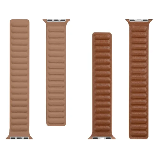 Apple Watch 3/4/5/6/7/8/SE 38/40/41 mm Tactical 724 Loop Leather bőr óraszíj barna - 4