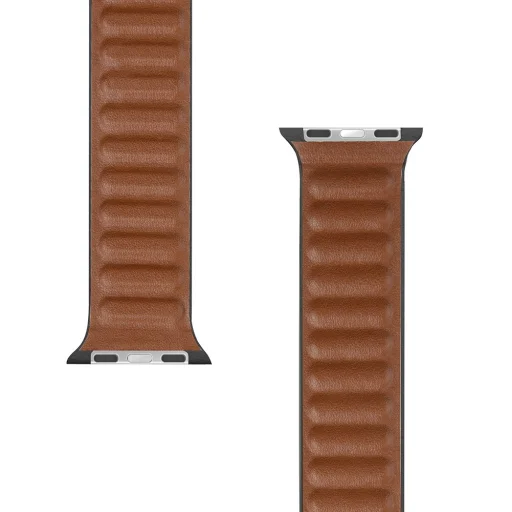 Apple Watch 1/2/3/4/5/6/7/8/SE 38/40/41 mm Tactical 723 Loop Leather bőr óraszíj fekete - 3