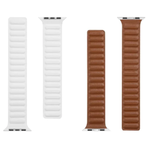 Tactical 743 Loop Leather bőr óraszíj Apple Watch 4/5/6/7/8/SE/Ultra (42/44/45/49mm) fehér - 3