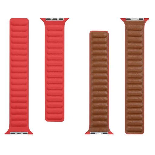 Apple Watch 4/5/6/7/8/SE/Ultra (42/44/45/49mm) Tactical 740 Loop Leather bőr óraszíj piros - 3