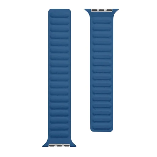 Tactical 739 Loop Leather bőr óraszíj Apple Watch 4/5/6/7/8/SE/Ultra (42/44/45/49mm) éjkék - 2