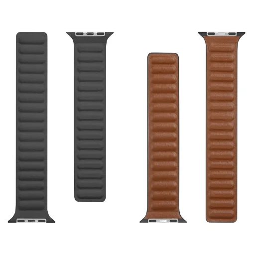 Tactical 734 Loop Leather bőr óraszíj Apple Watch 4/5/6/7/8/SE/Ultra (42/44/45/49mm) fekete - 4