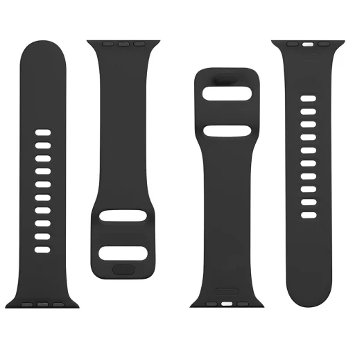 Tactical 794 Szilikon óraszíj csattal Apple Watch 4/5/6/7/8/SE/Ultra (42/44/45/49mm) fekete - 3