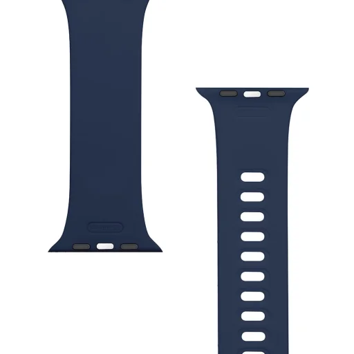 Apple Watch 4/5/6/7/8/SE/Ultra (42/44/45/49mm) Tactical 795 Szilikon óraszíj csattal éjkék - 3