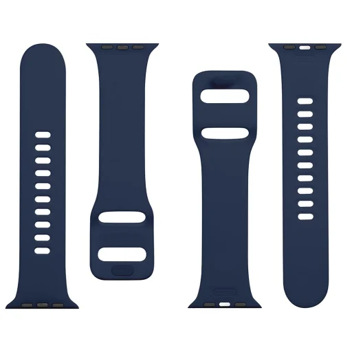 Apple Watch 4/5/6/7/8/SE/Ultra (42/44/45/49mm) Tactical 795 Szilikon óraszíj csattal éjkék - 4