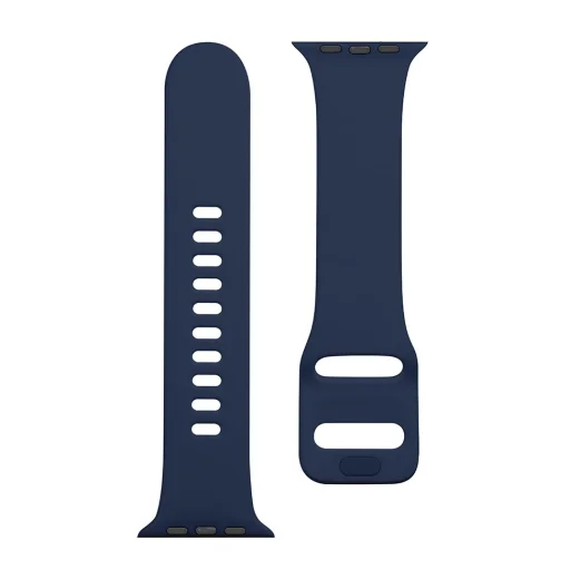 Apple Watch 4/5/6/7/8/SE/Ultra (42/44/45/49mm) Tactical 795 Szilikon óraszíj csattal éjkék - 2