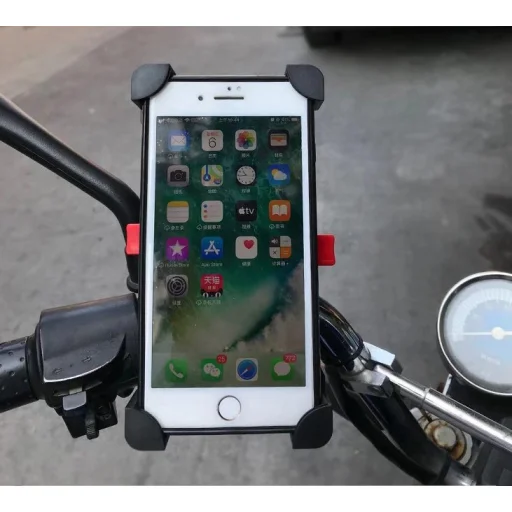 Univerzális bicikli kormányra helyezhető telefontartó fekete - 15